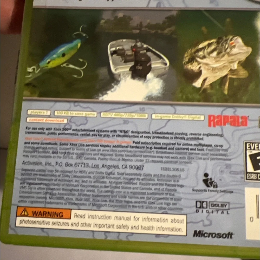 Rapala Trophies: Pro Tournament Fishing (Microsoft Xbox 360, 2006) COMPLETE